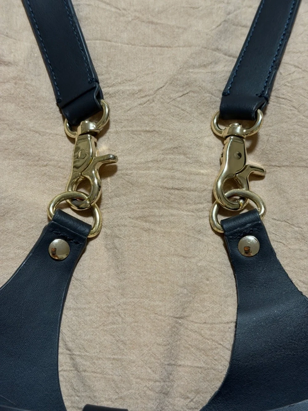 ZAC Zac Posen Belay Crossbody Bucket Bag purse Navy Blue